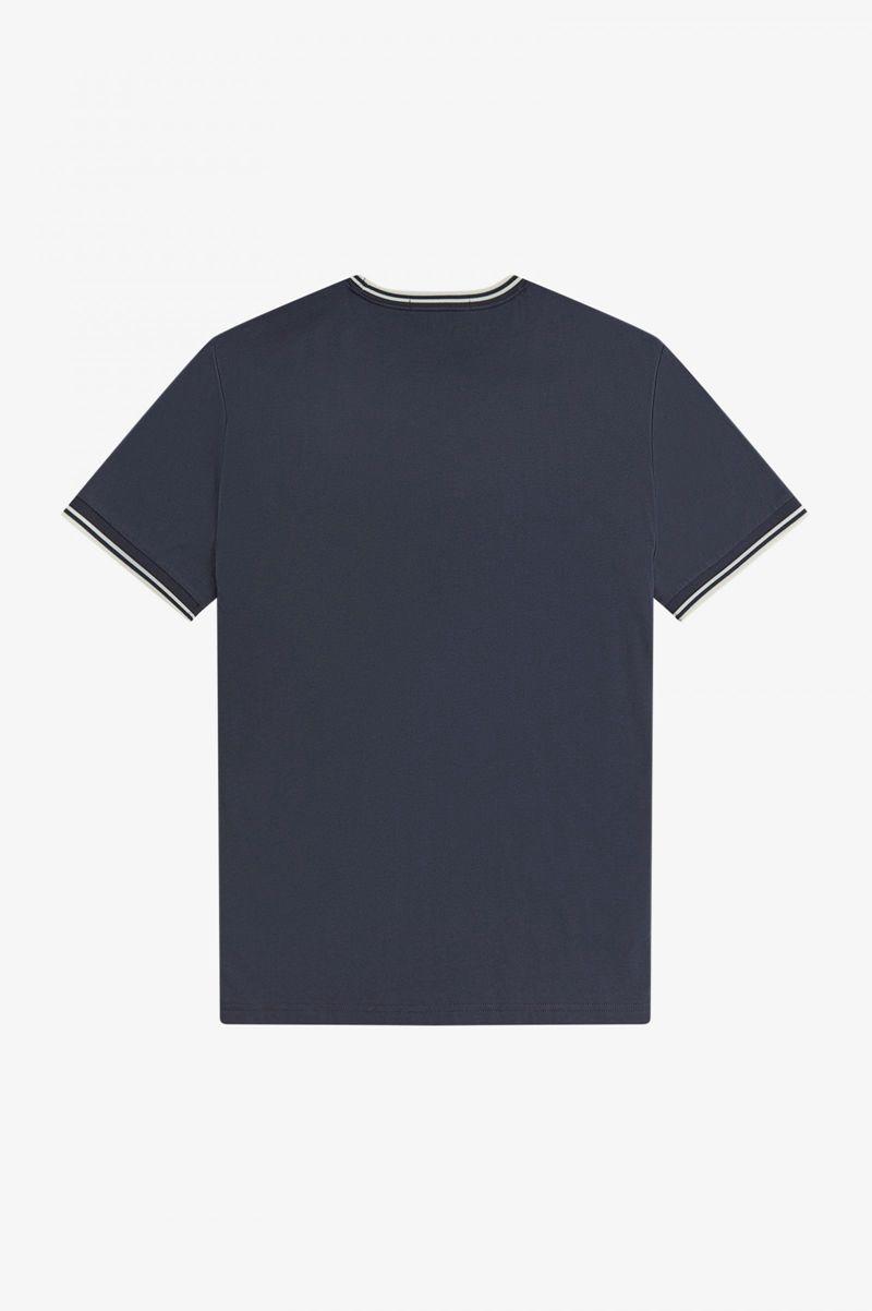 Deep Grey Fred Perry Twin Tipped Men's T Shirts | PH 1795BEXC